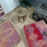 Handmade Berber pouf in wool 60 X 60 X 20 CM