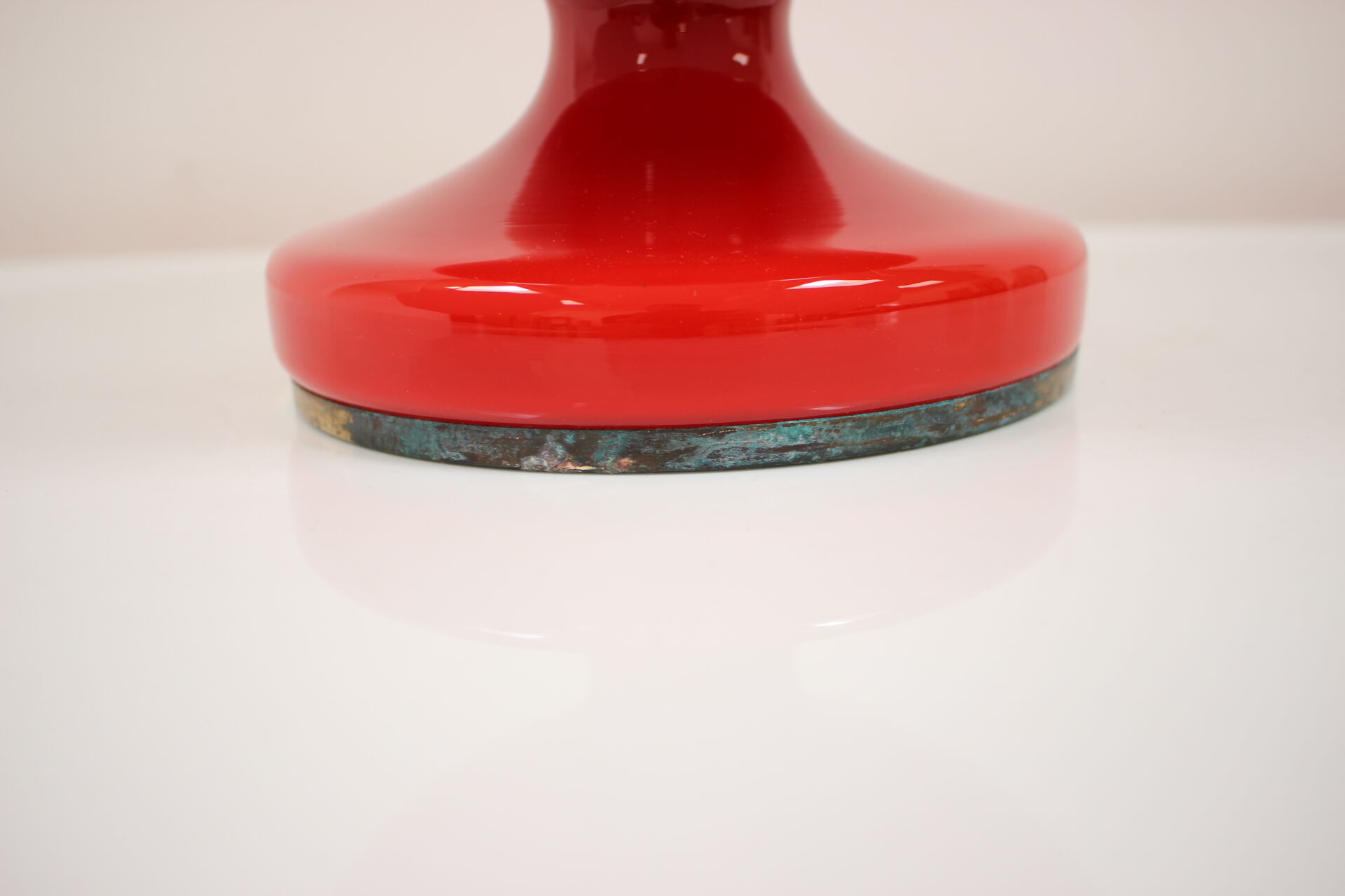 Mid-century all-glass table lamp Osvětlovací sklo Valašské meziříčí, 1970's