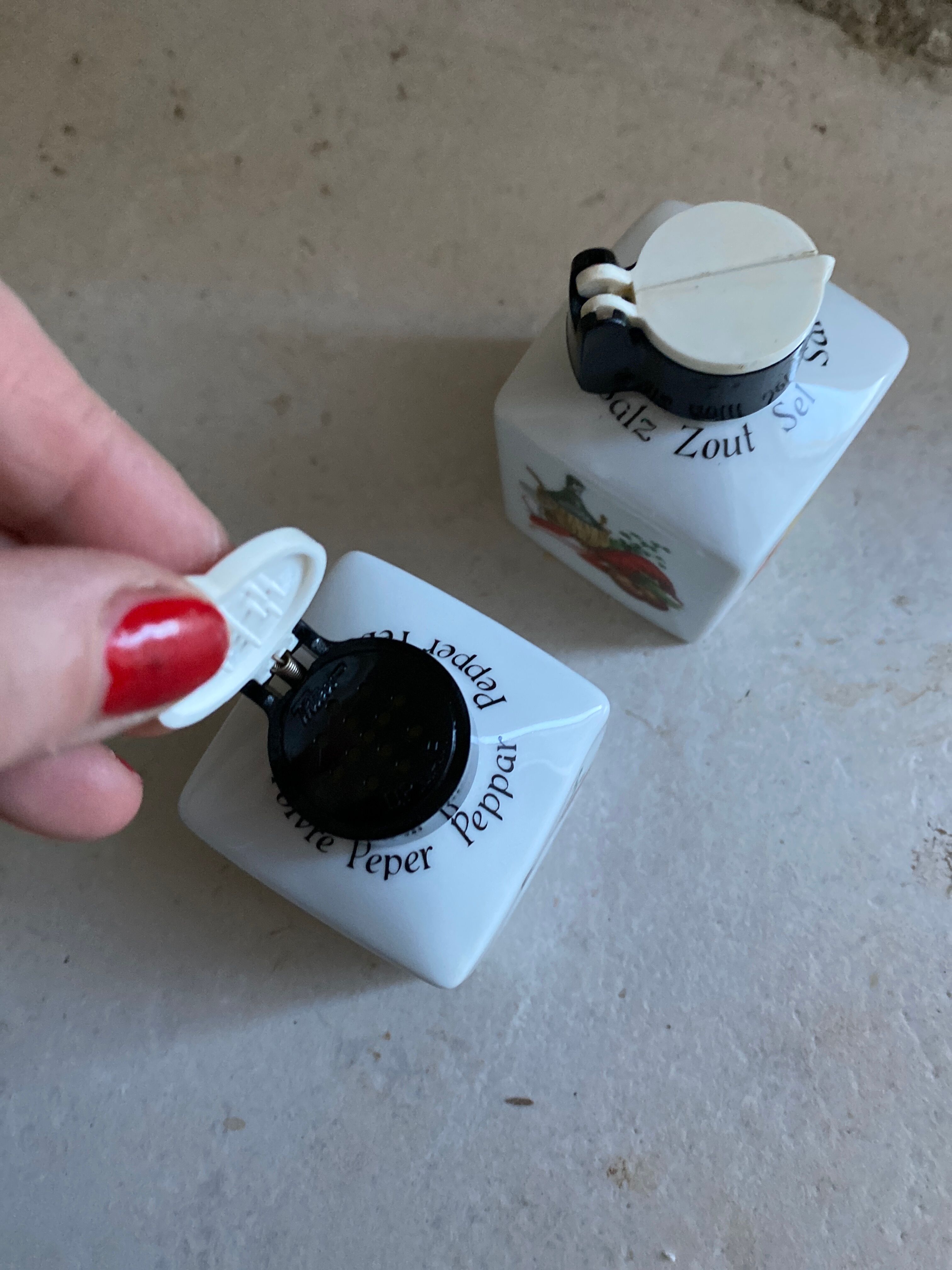 Vintage German porcelain spice pots