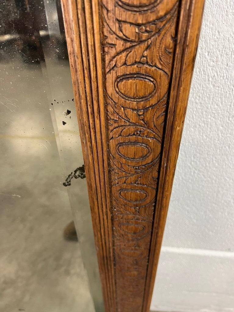Vintage wooden wall mirror