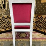 Suite of 6 louis XVI style chairs red velvet
