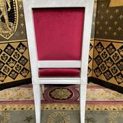 Suite of 6 louis XVI style chairs red velvet