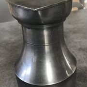 Antique pitcher with shoulder in fine punched tin finish pcorn