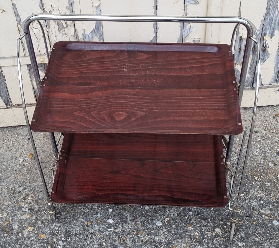 Retractable serving table - serving - Gerlinol, vintage, 70s