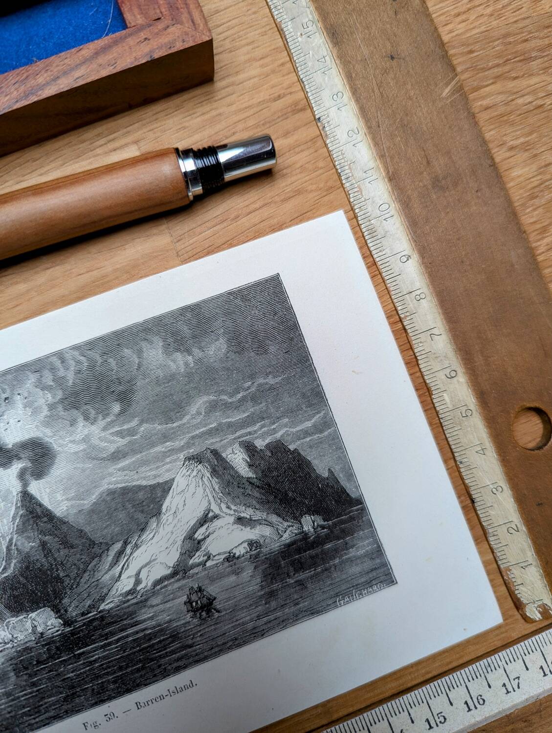 Printed in 1868, Barren Island, Indian Ocean.
