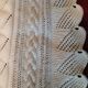 White cotton hand-knitted blanket