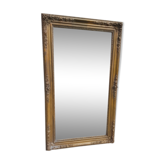 Wood mirror and gilded stucco, 19th, 124x73 cm