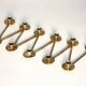 Lars Holmstrom Margareta brass candlestick for Arvika 11 candles 1940s