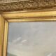 Old Oil Painting Canvas Swiss School Mountain Lake Shepherd Signed