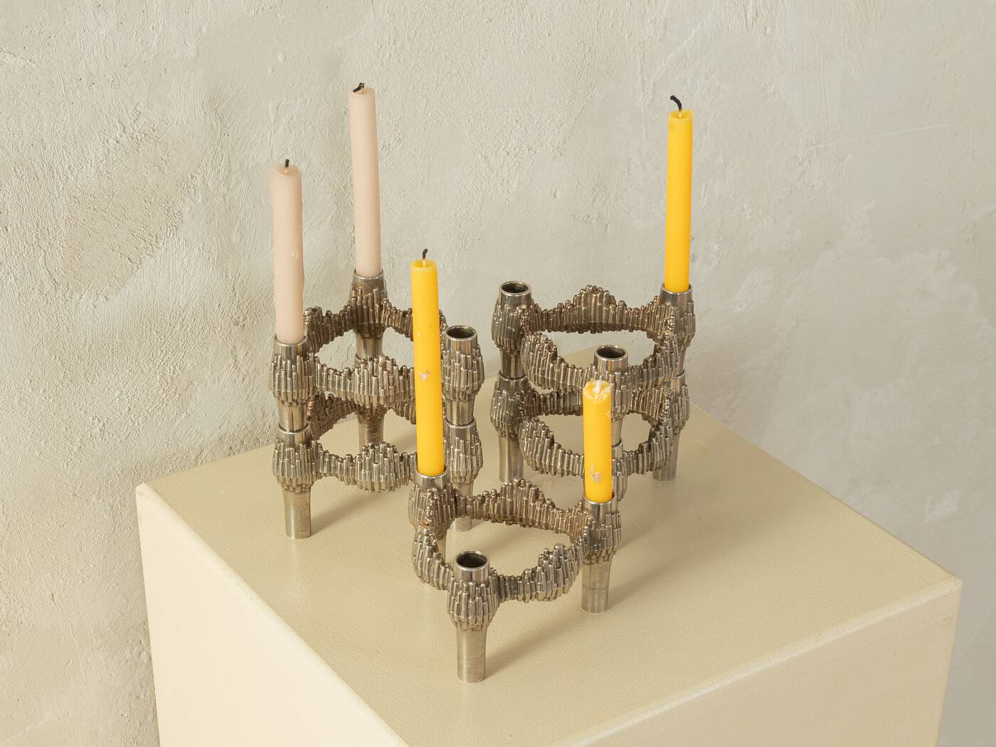 Brutalistic Candle Holders, Stoff Nagel
