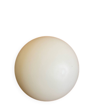 Plafonnier, applique boule vintage en opaline blanche