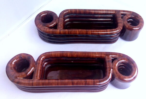 Paire de bougeoirs Louis Giraud, Vallauris