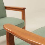 Pair de fauteuil le vert menthe l'année 1970