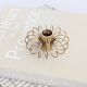 Vintage Brass Spiral Candle Holder Minimalist Midcentury Design