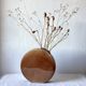 Large crackled glazed stoneware gourd vase, Sia Collection