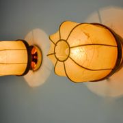 Pair of “cocoon” wall lights, Italy, 1970