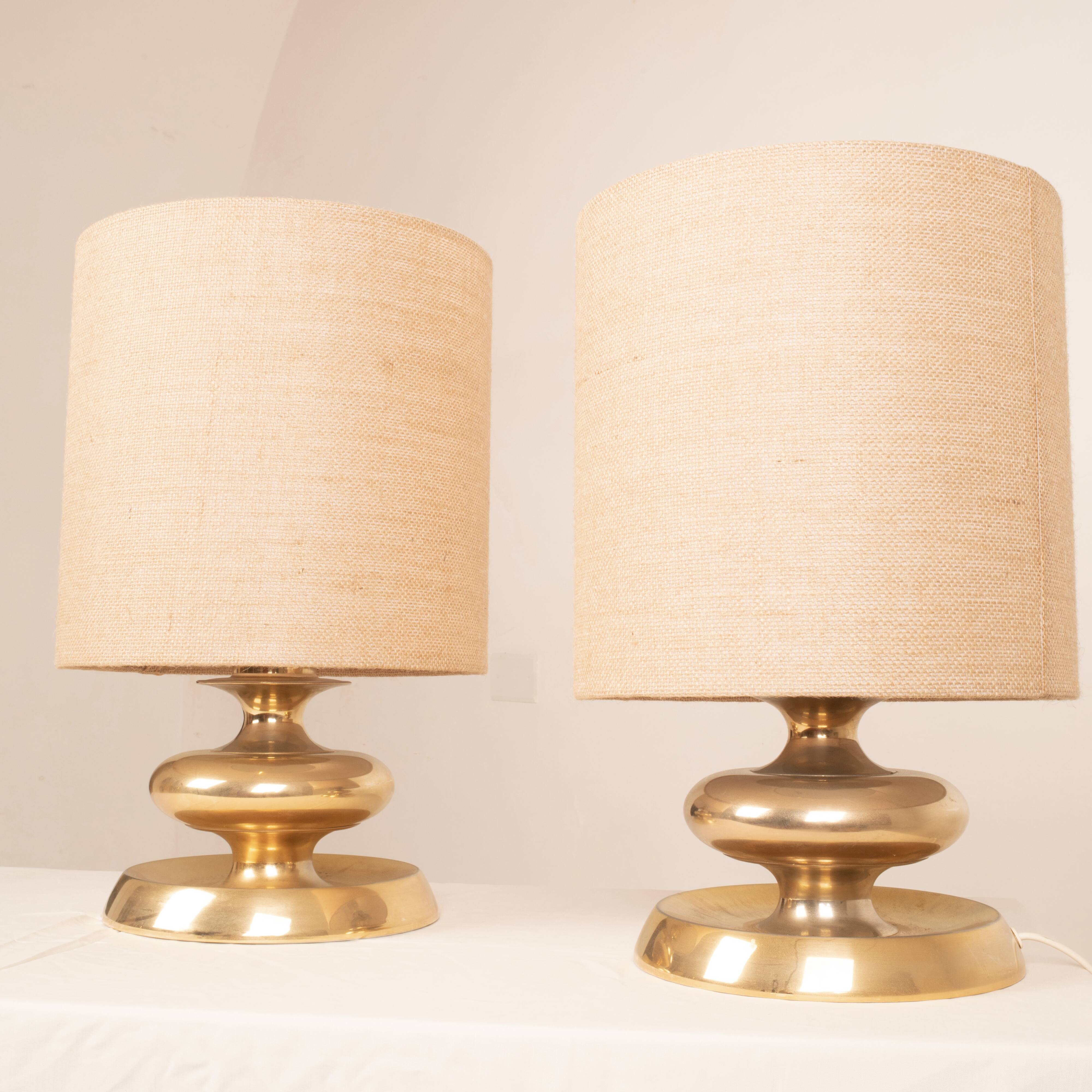 Pair of C-363 Lamps 24K Gold Edition by Luci Italia, 1970