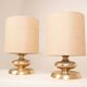 Pair of C-363 Lamps 24K Gold Edition by Luci Italia, 1970