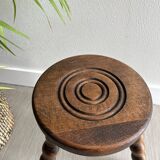 Tabouret tripode bois