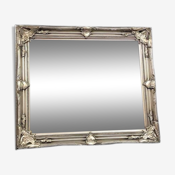Baroque Silver Mirror 74x64cm