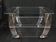 Vintage plexiglass trolley, david lange table on wheels