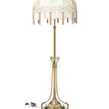 Victorian brass height adjustable standard lamp