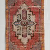 2x3 Red Beige Classic Vintage Rug, 43x82Cm