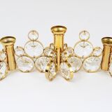 5 Palwa Style Candle Holders by Gaetano Sciolari in Brass and Crystal, 1970s