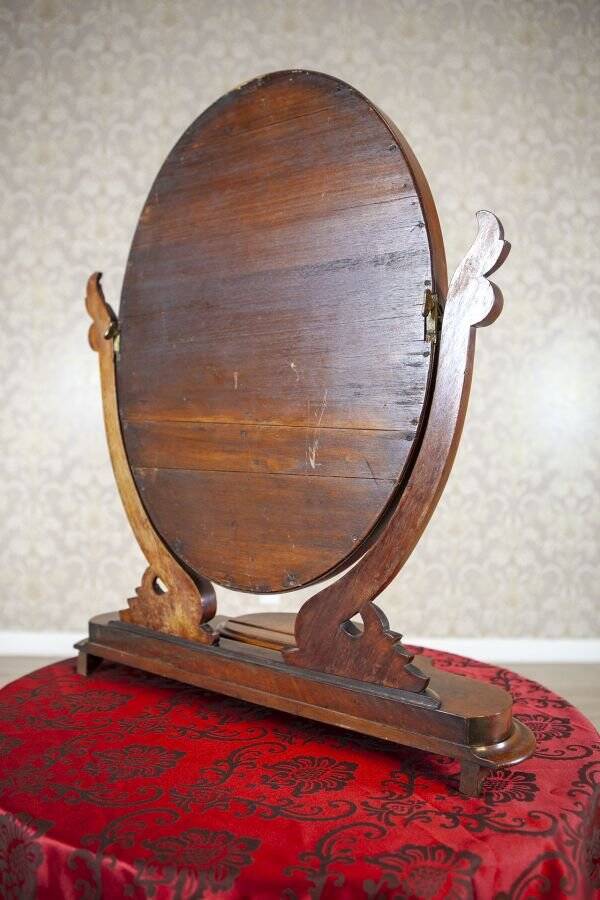Miroir ajustable du début du 20e siècle avec compartiment de rangement, années 1890.