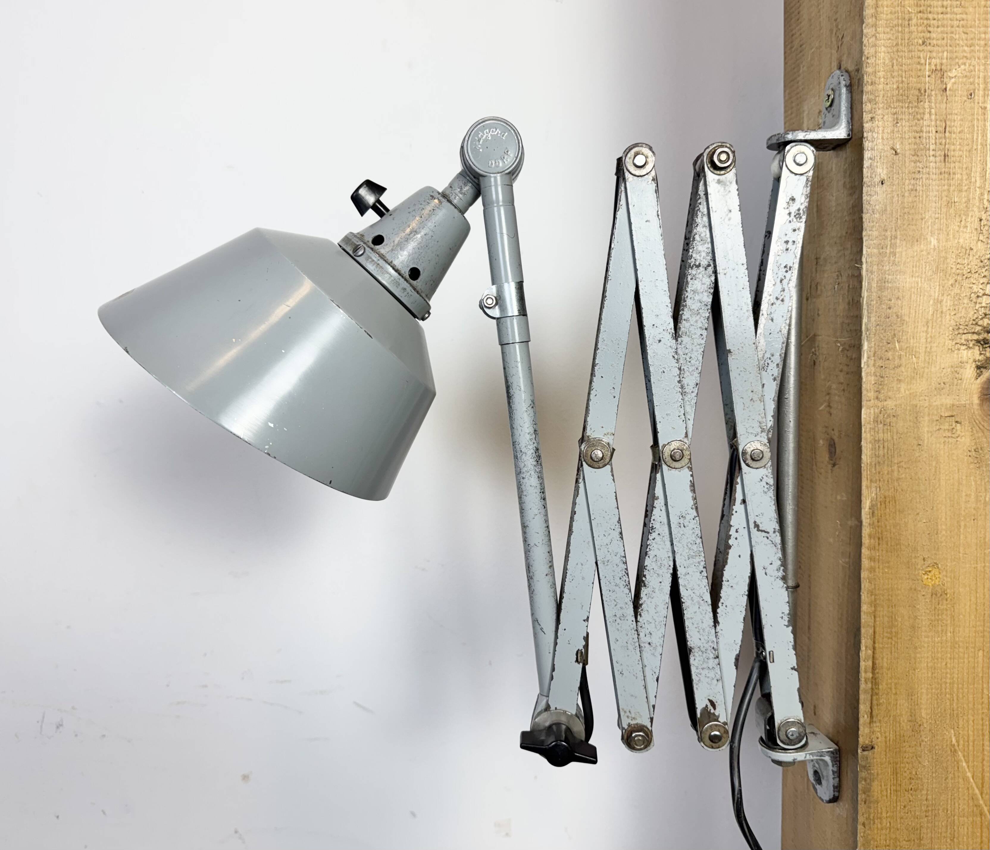 Industrial Scissor Wall Lamp by Curt Fischer for Midgard, 1930s