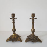 Pair of brass candlesticks