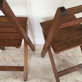 Folding chairs "by the wood fire"