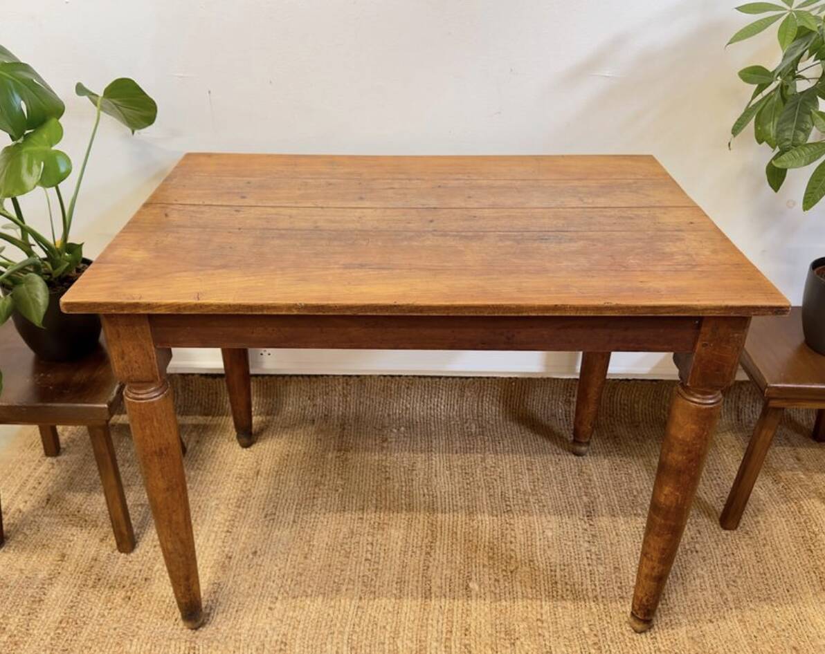 Table de bistrot ancienne en bois massif
