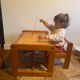 Children's desk and its wooden seat from the 80s