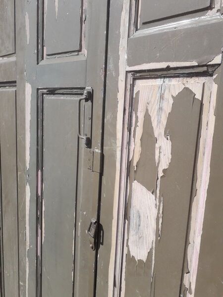 Lot shutters, 3 elements solid wood patinated 1930 - 227cm