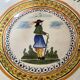 Fruit bowl, bird head handle HB Quimper Breton earthenware