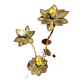 Lampe vintage fleur 3 têtes – style Maison Jansen – années 70
