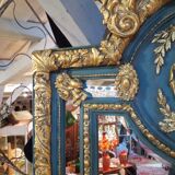 Turquoise and golden mirror  110x220cm