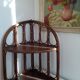 Rattan corner wall shelf