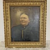 Oil painting on canvas – Portrait of a woman with glasses – 18th century