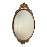 Golden wooden mirror from the 1950s France