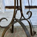 Brutalist wrought iron floor lamp 1970