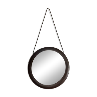 Vintage Scandinavian round wall mirror