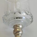 Series of six crystal wine glass with tin foot 9'° 160 ml