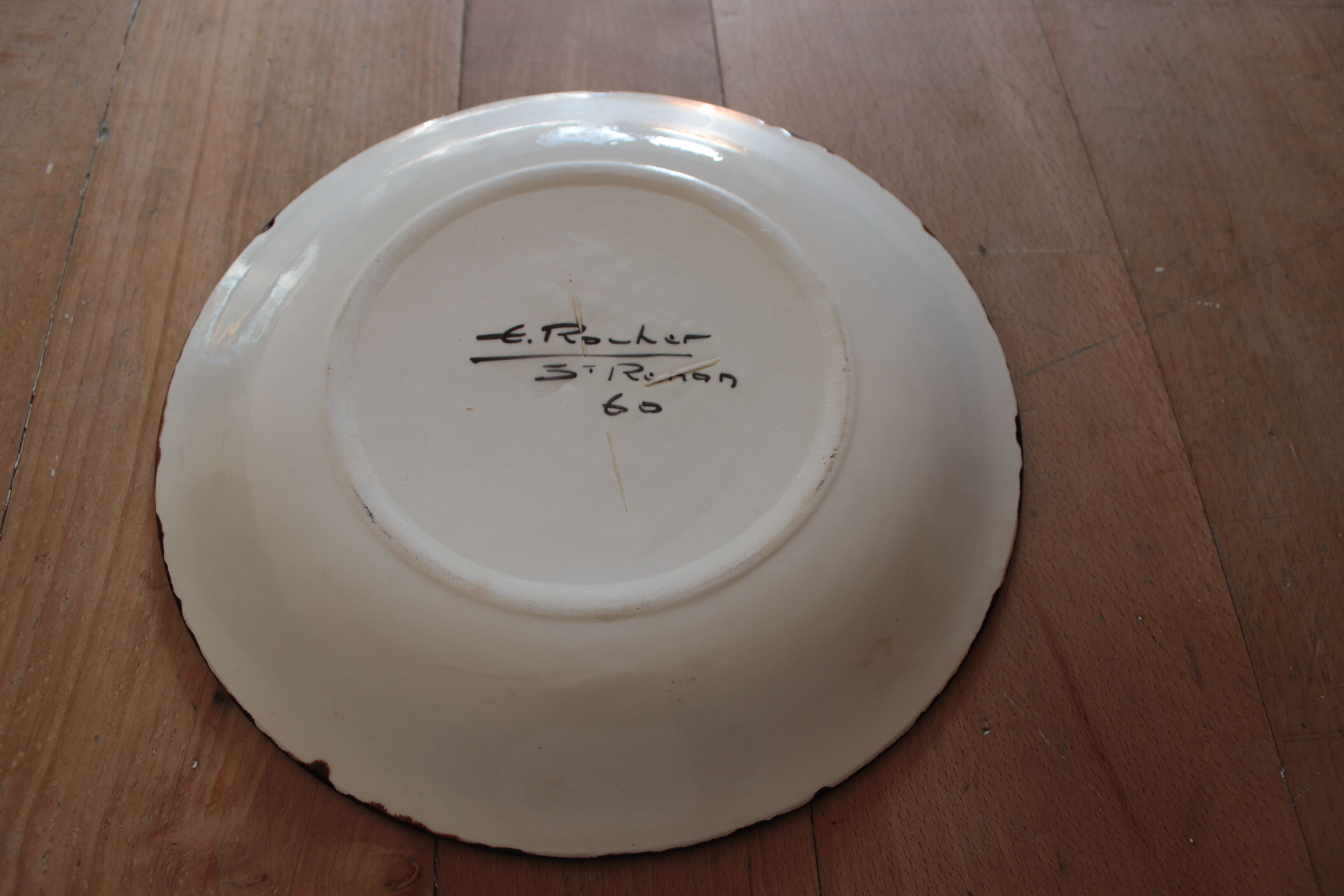 Emile Rocher Saint Renan Earthenware Plate