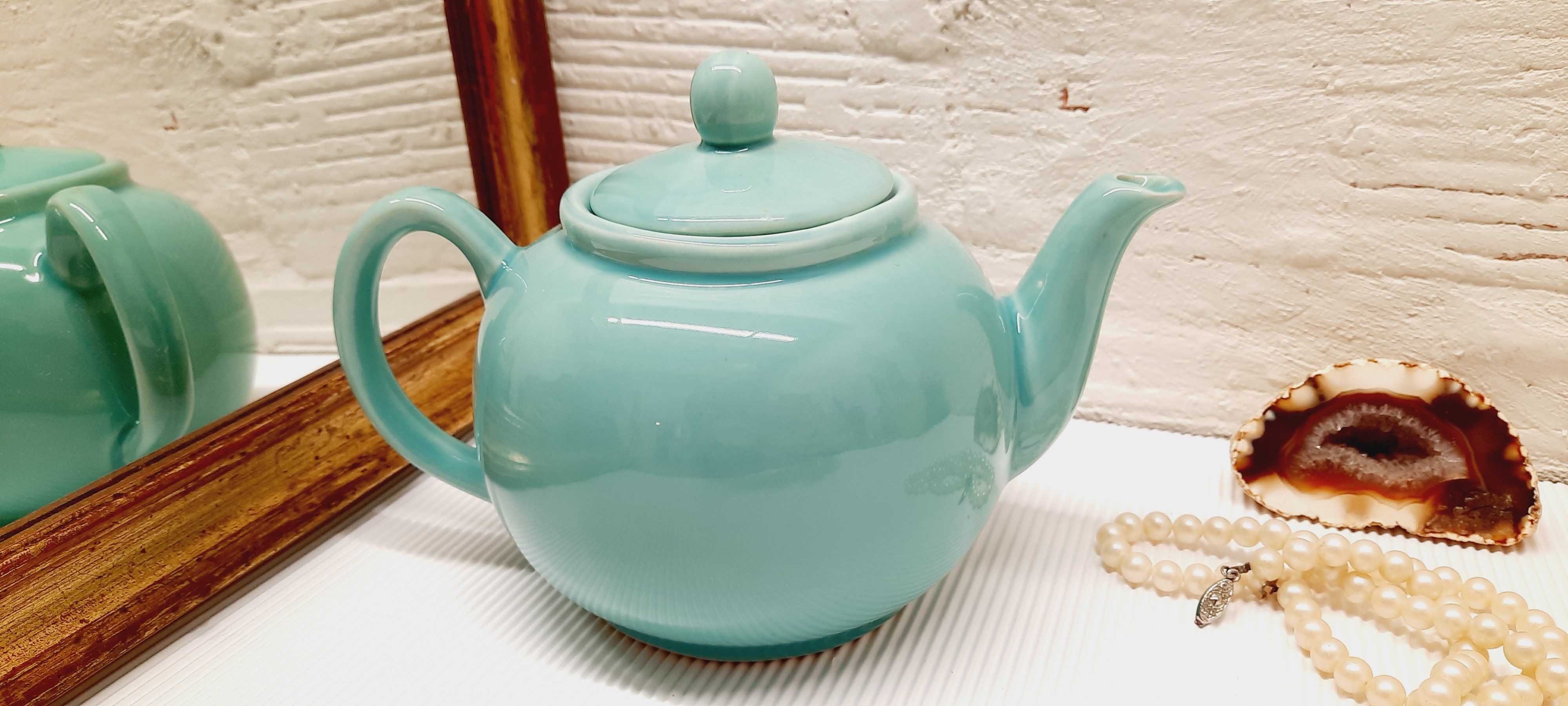Celadon green teapot