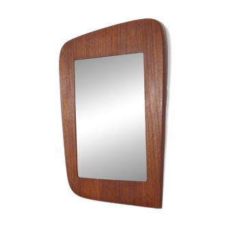 Miroir vintage scandinave en teck 1960