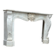 Louis XV style fireplace in white Carrara marble circa 1900