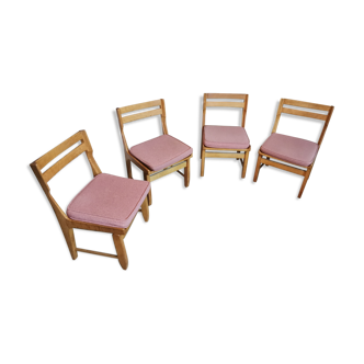 Lot de 4 chaises "Votre maison" par Guillerme & Chambron - Années 70