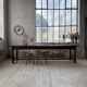 Table XXL noyer massif foncé 3m